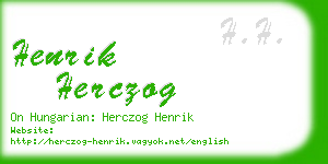 henrik herczog business card